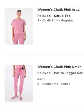 Figs Chalk Pink Two-Piece Scrub Set